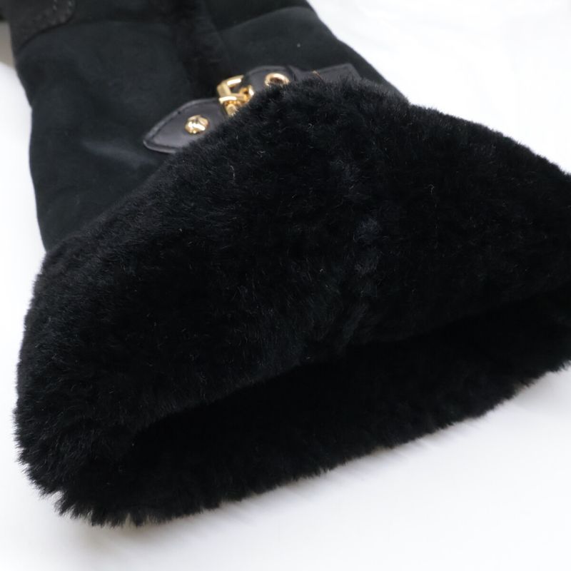 Louis Vuitton 3-belt Hardware Shearling Long Boots 36