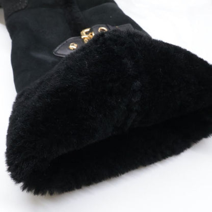 Louis Vuitton 3-belt Hardware Shearling Long Boots 36