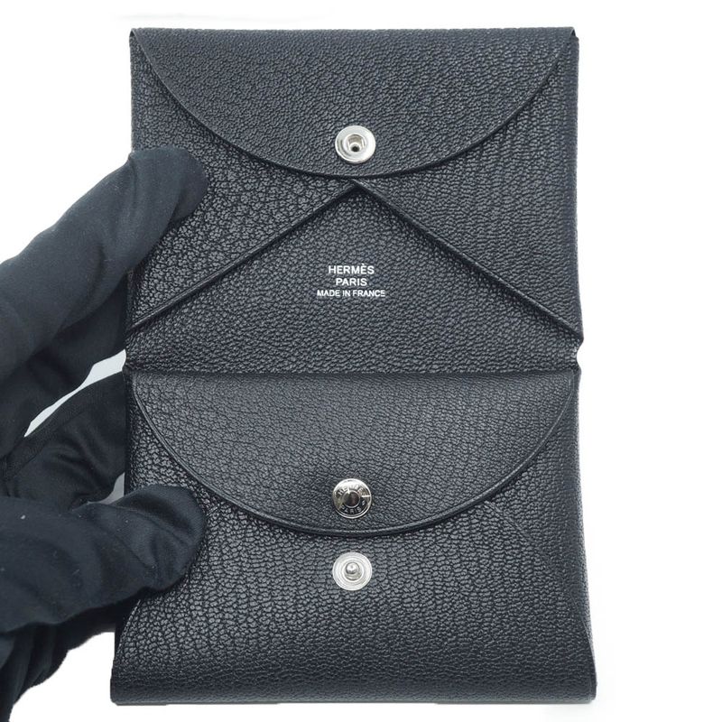 Hermes 082977ck Calvi Duo Coin Case K Engraved 2025 Manufactured
