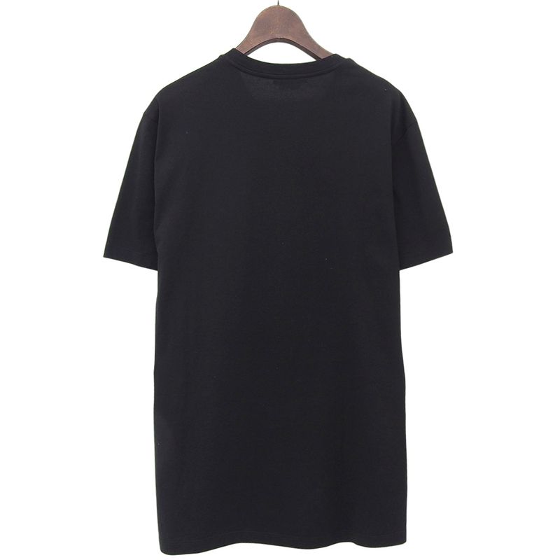 Versace Medusa Embroidery T-shirt Cotton Tops Men's Black S A88653 A228806 S