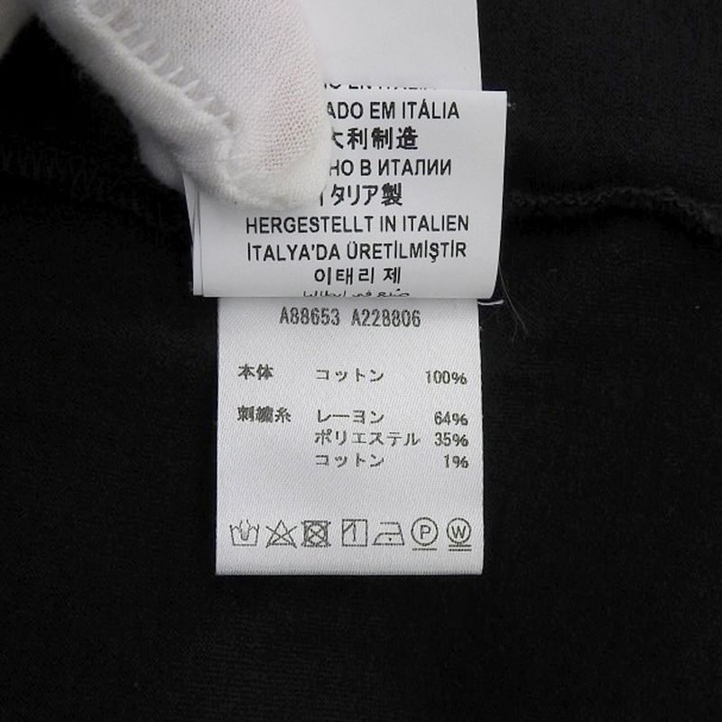 Versace Medusa Embroidery T-shirt Cotton Tops Men's Black S A88653 A228806 S