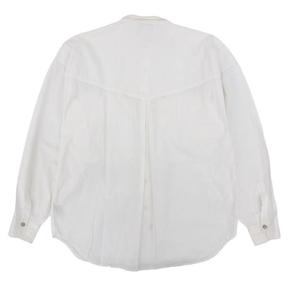 Versace Jeans Versace Jeans 100 Cotton Silver Medusa Button Band Collar L S