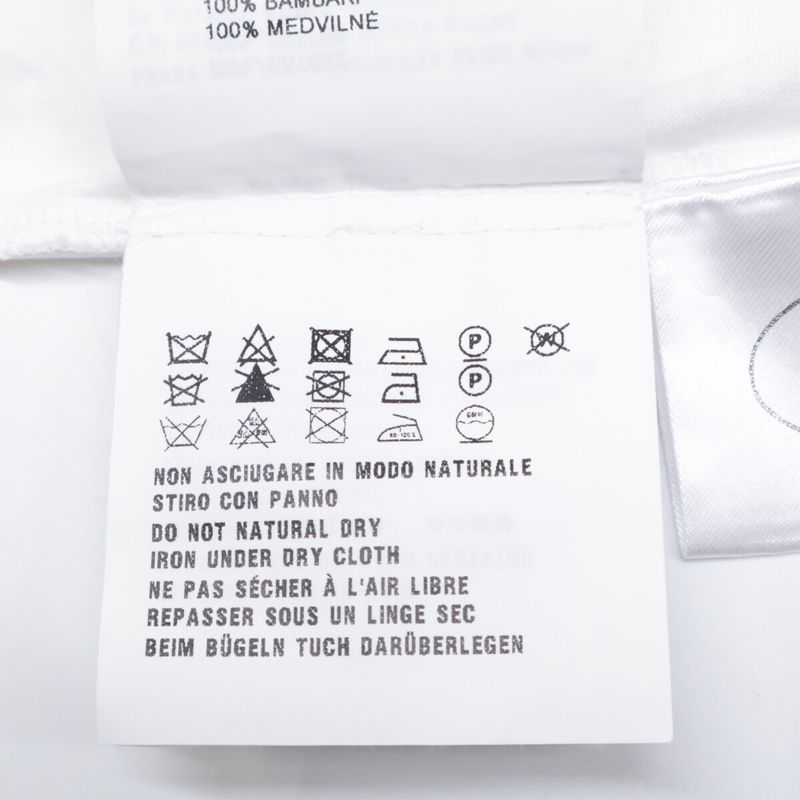 Prada 35838 20 Years White Rubber Lying Logo T-shirt [in-house Maintenance] S