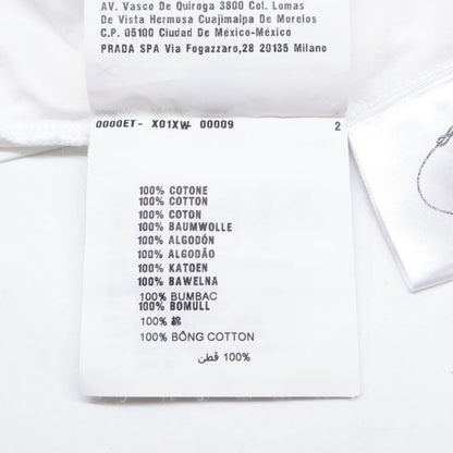 Prada 35838 20 Years White Rubber Lying Logo T-shirt [in-house Maintenance] S