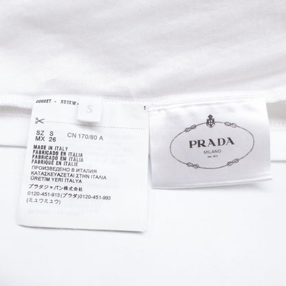 Prada 35838 20 Years White Rubber Lying Logo T-shirt [in-house Maintenance] S