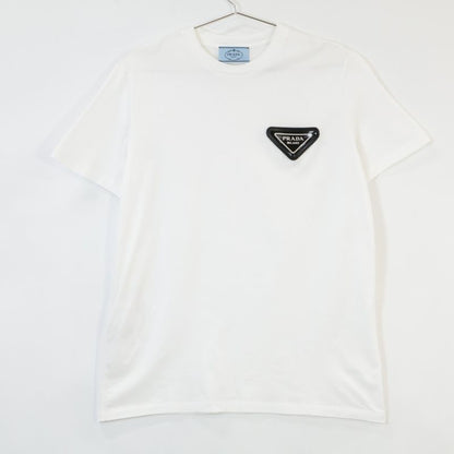 Prada 35838 20 Years White Rubber Lying Logo T-shirt [in-house Maintenance] S
