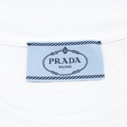 Prada 35838 20 Years White Rubber Lying Logo T-shirt [in-house Maintenance] S