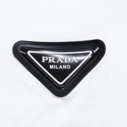 Prada 35838 20 Years White Rubber Lying Logo T-shirt [in-house Maintenance] S