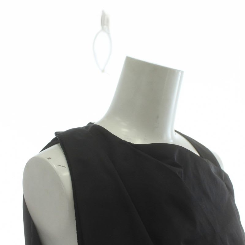 Balenciaga Black Dress Sleeveless Knee Length Deformation 36 XS
