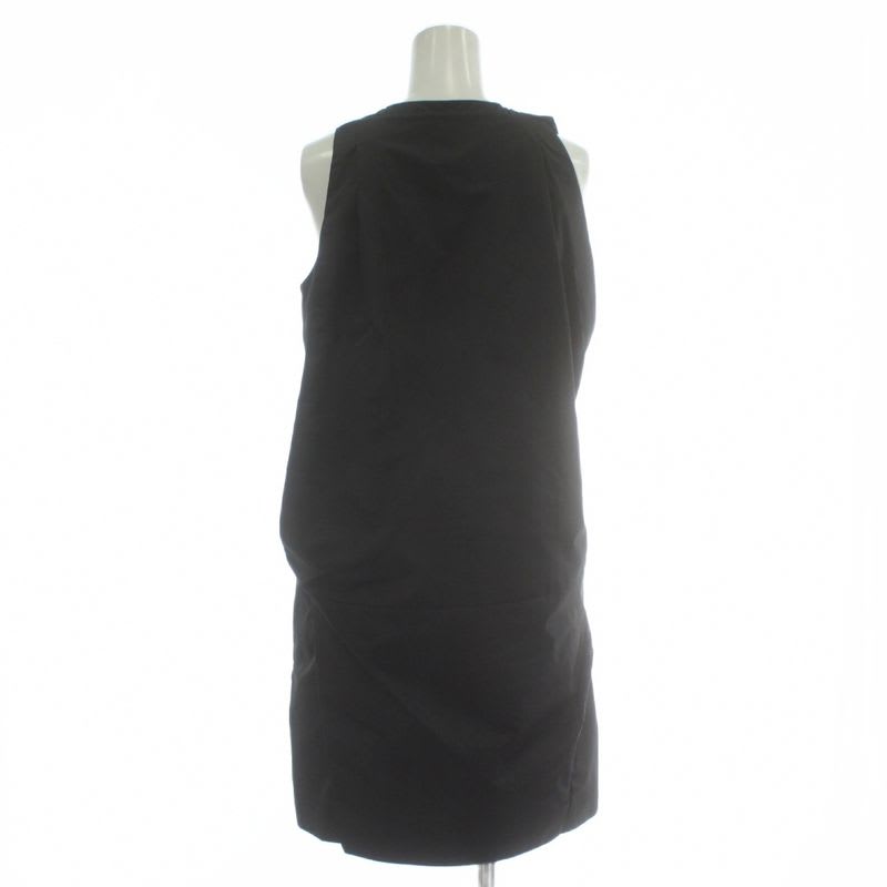 Balenciaga Black Dress Sleeveless Knee Length Deformation 36 XS