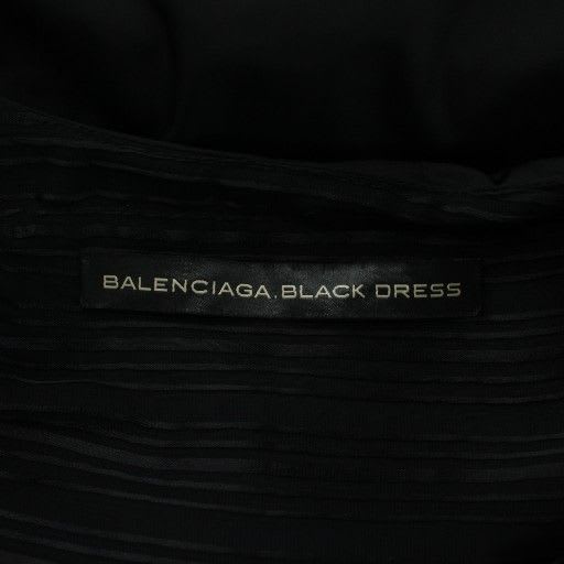 Balenciaga Black Dress Sleeveless Knee Length Deformation 36 XS