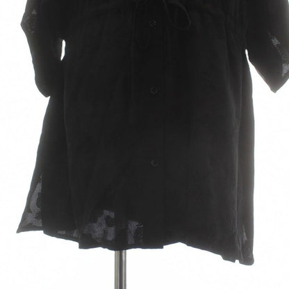 Saint Laurent Paris Shirt Dress Silk 3/4 Sleeve Raglan Sleeve Knee Length