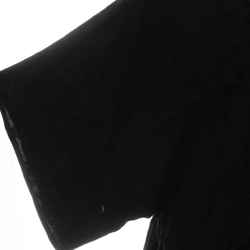 Saint Laurent Paris Shirt Dress Silk 3/4 Sleeve Raglan Sleeve Knee Length