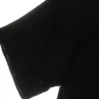 Saint Laurent Paris Shirt Dress Silk 3/4 Sleeve Raglan Sleeve Knee Length