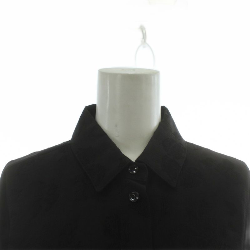 Saint Laurent Paris Shirt Dress Silk 3/4 Sleeve Raglan Sleeve Knee Length