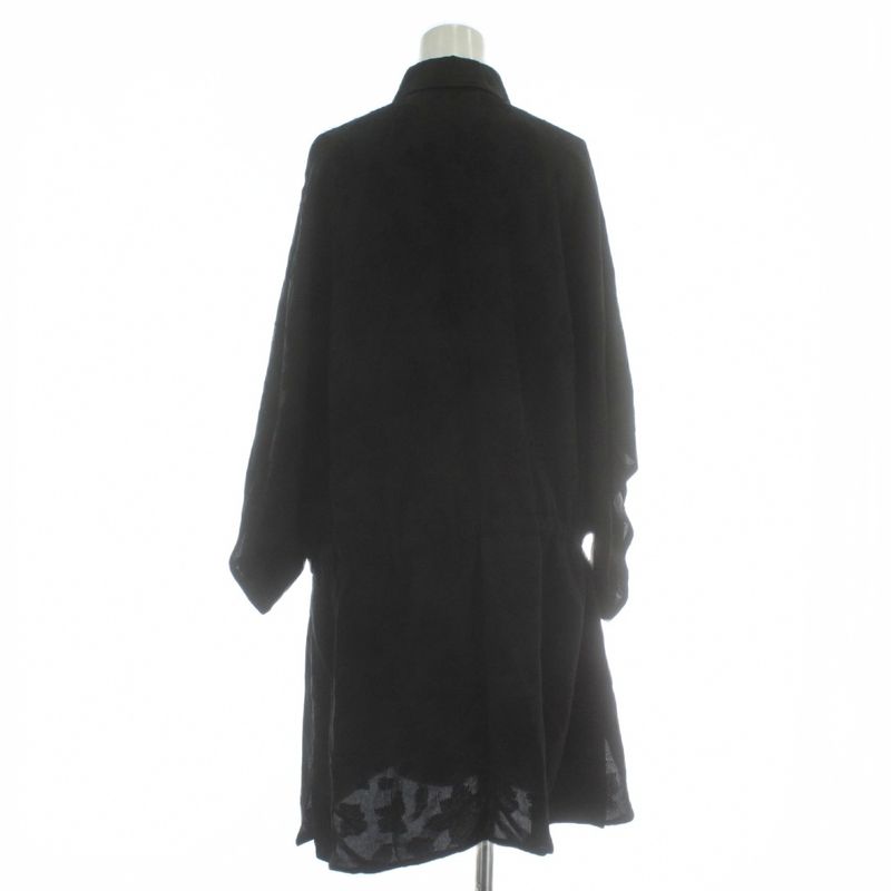 Saint Laurent Paris Shirt Dress Silk 3/4 Sleeve Raglan Sleeve Knee Length