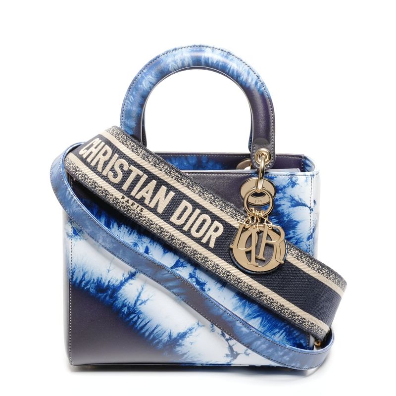 Dior Handbag Jacquard Shoulder 2-Way Tie Dye