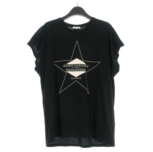 Saint Laurent Paris 16AW Palladium Star Print T-shirt Cut And Sewn S Black