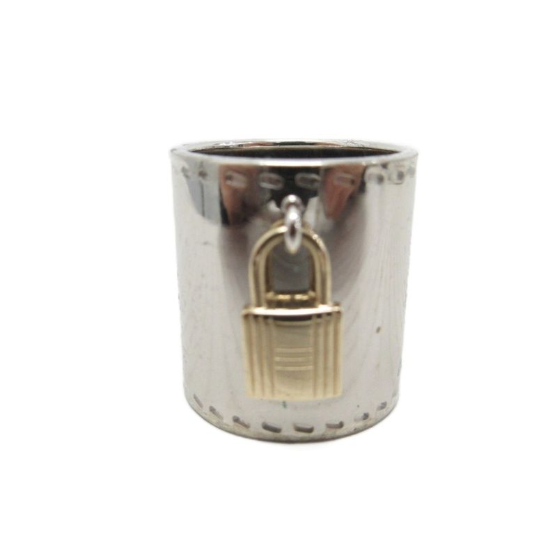 Hermes Scarf Ring Cadena Lock Charm Silver Gold • WY
