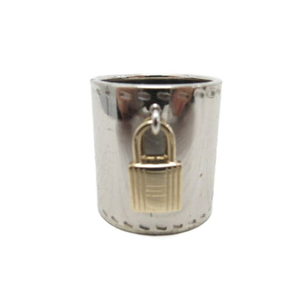 Hermes Scarf Ring Cadena Lock Charm Silver Gold • WY