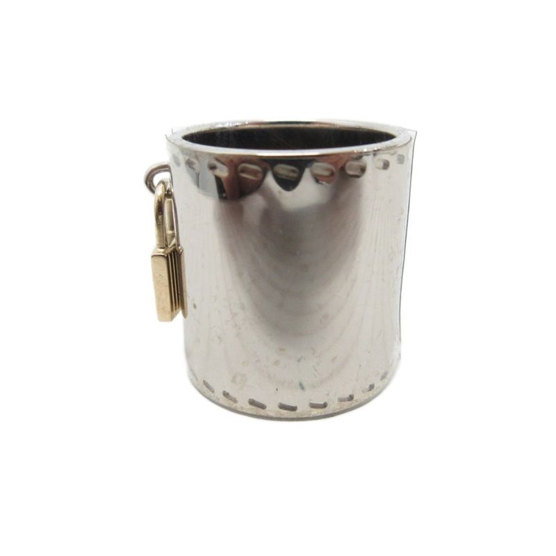 Hermes Scarf Ring Cadena Lock Charm Silver Gold • WY