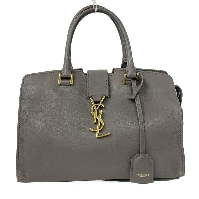 Saint Laurent Paris Handbag Baby Cabas 424868 Grey Leather