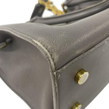 Saint Laurent Paris Handbag Baby Cabas 424868 Grey Leather