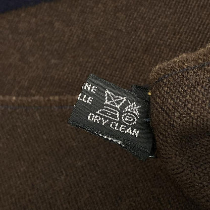 Fendi Muffler - Dark Brown X Dark Navy Zucca Pattern Pecan Wool