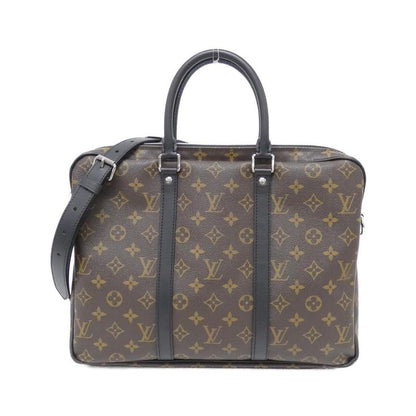 Louis Vuitton Monogram Macassar Porte Documin Voyage PM M52005 Bag