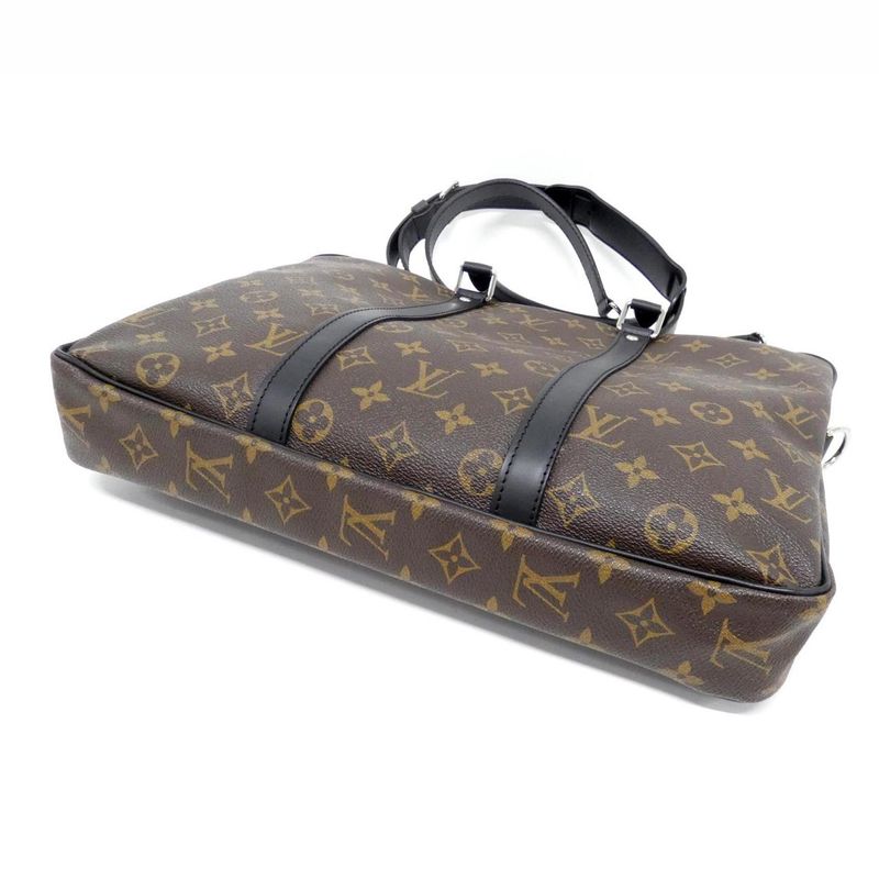 Louis Vuitton Monogram Macassar Porte Documin Voyage PM M52005 Bag