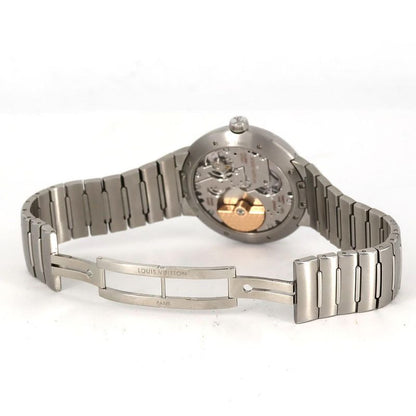 Louis Vuitton Tambour Automatic Steel Blue W1st20 SS Automatic Winding