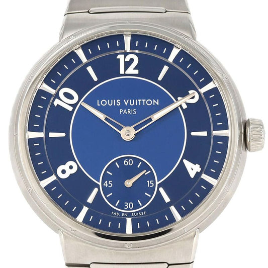 Louis Vuitton Tambour Automatic Steel Blue W1st20 SS Automatic Winding
