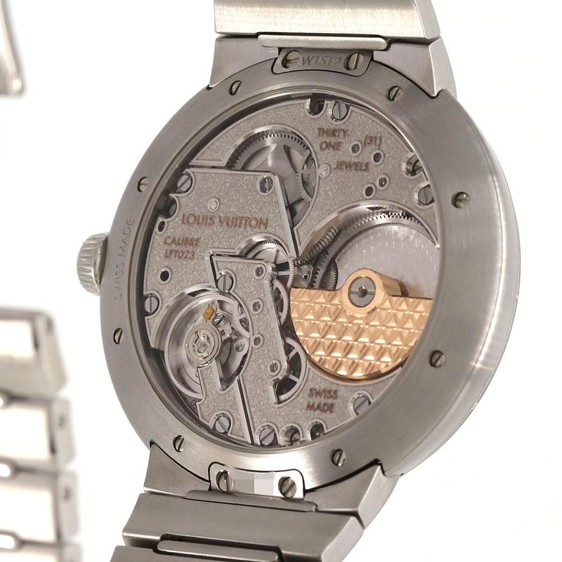 Louis Vuitton Tambour Automatic Steel Blue W1st20 SS Automatic Winding