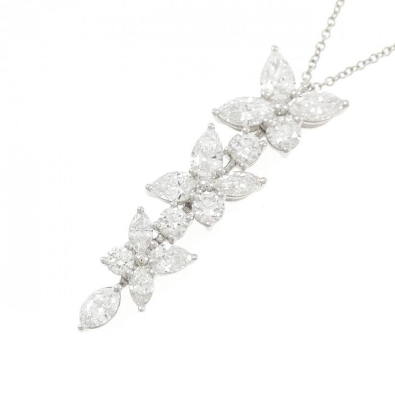 Tiffany & Co Victoria Mixed Cluster Drop Necklace