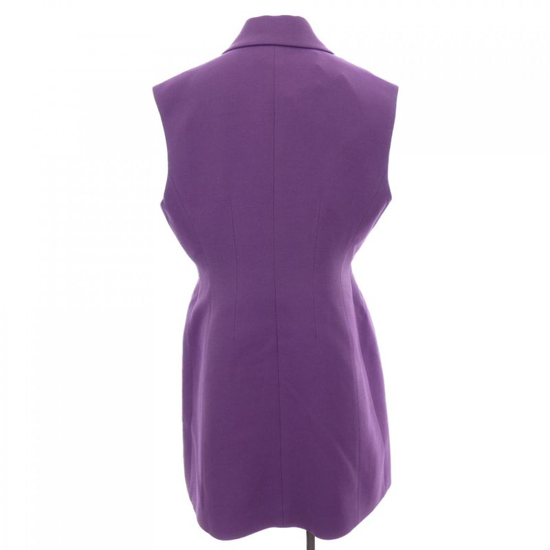 Christian DIOR Midi Leather Dress 421r39a1166 Long Vest