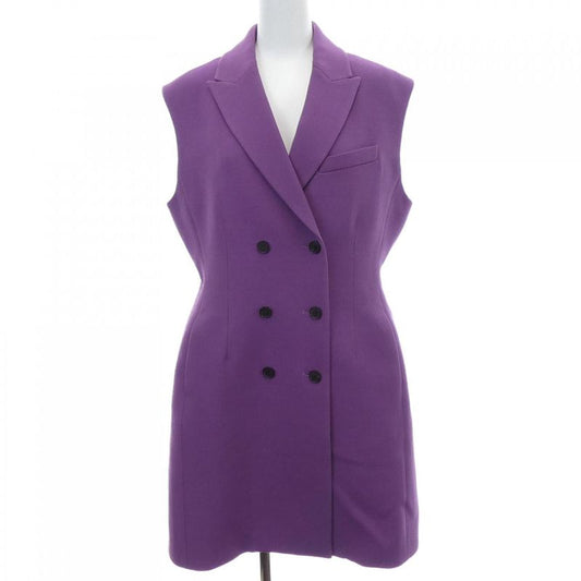 Christian DIOR Midi Leather Dress 421r39a1166 Long Vest