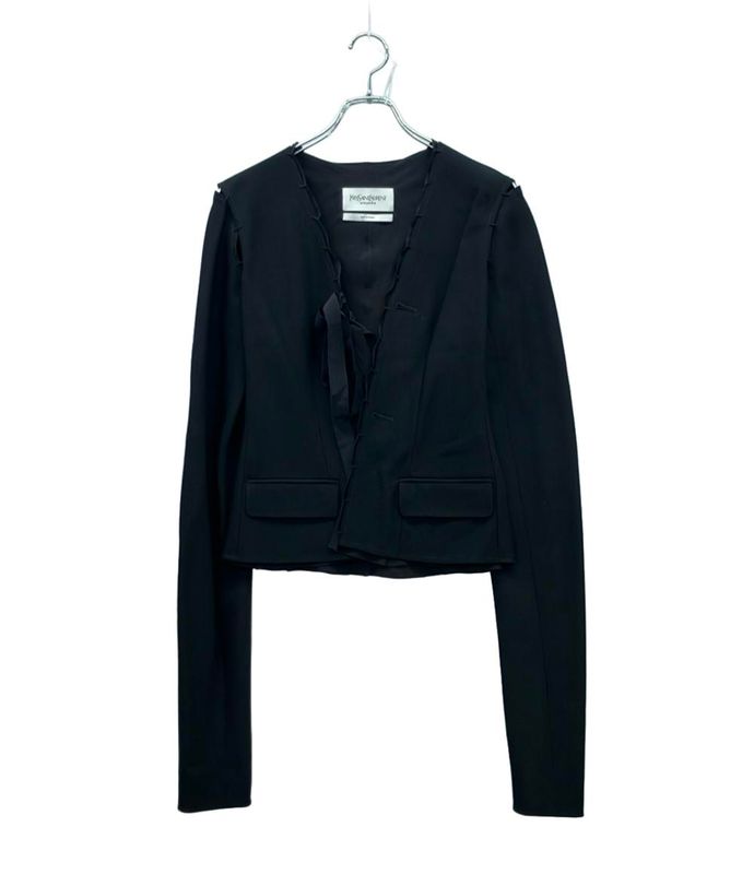 Yves Saint Laurent Collarless Jacket Women's SIZE 36 YVES Saint Laurent