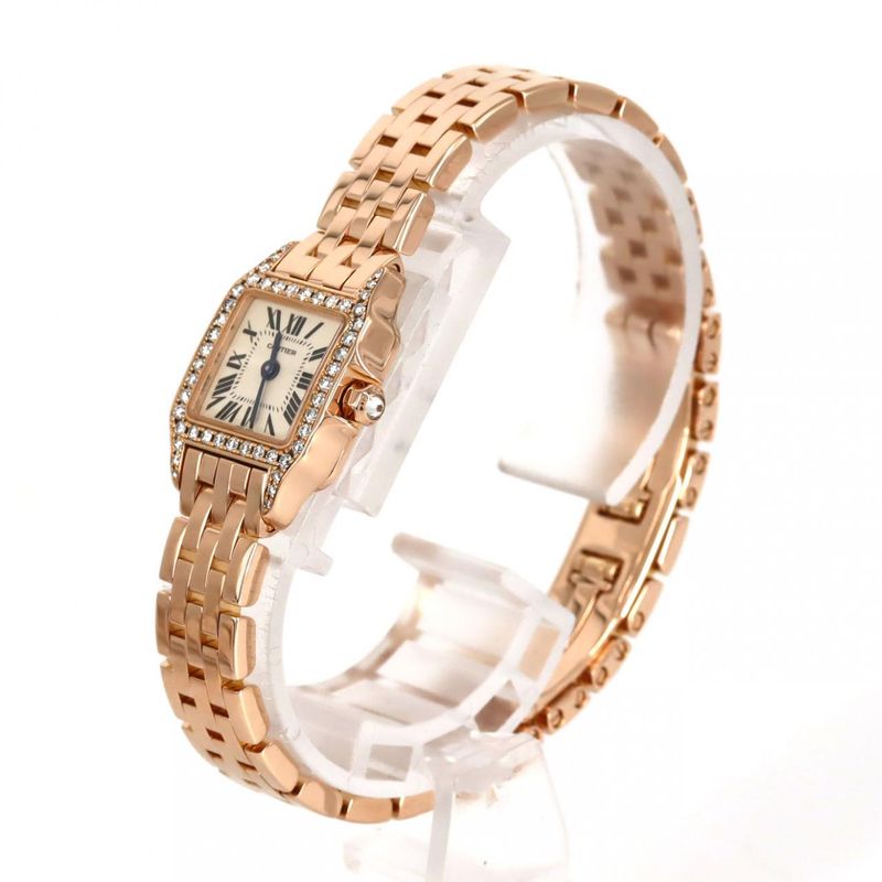 Cartier Mini Santos De Moiselle PG D Wf9011z8 Pg･rg Quartz