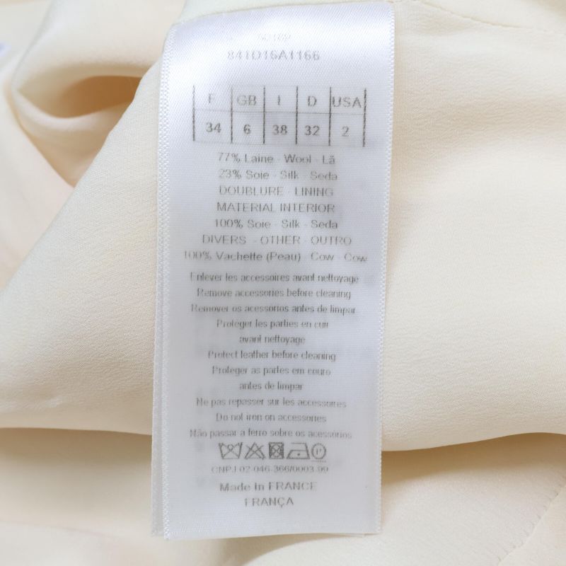 Christian DIOR []841d16a1166 Silk Blend With Belt 38