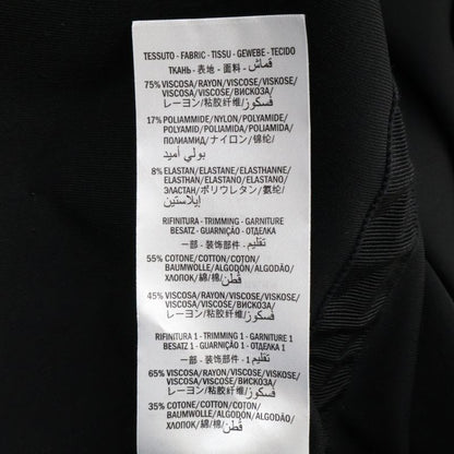 Gucci 515072 X7b80 Black Rayon Mix Tiger Button Short Sleeve Shirt One Piece XS