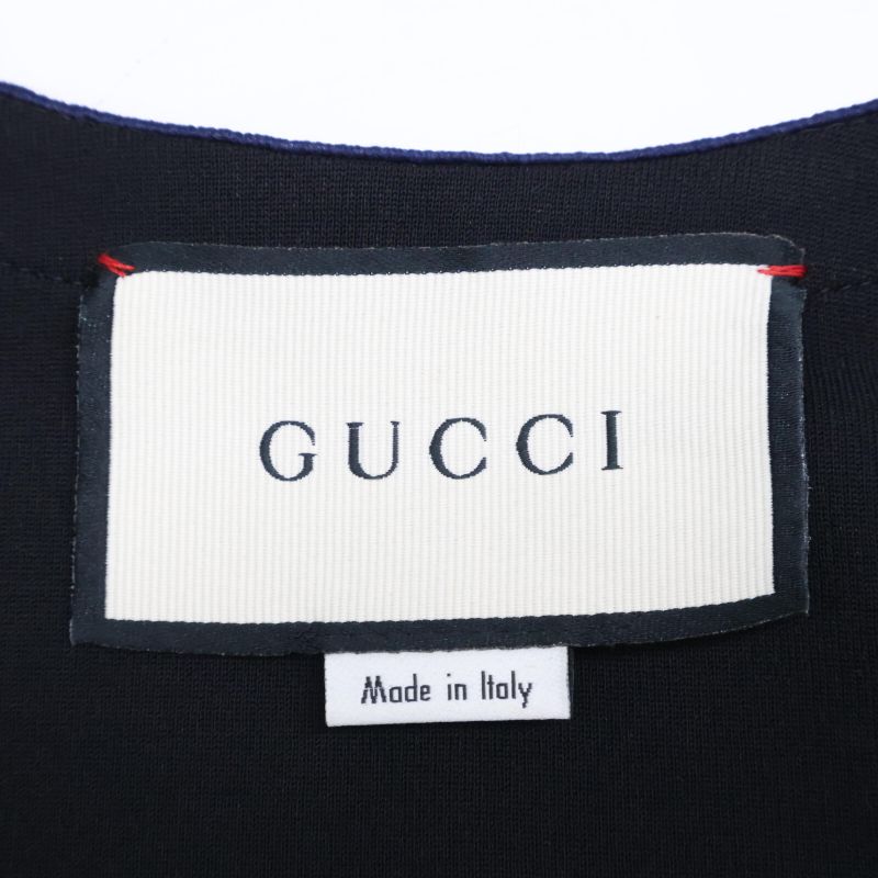 Gucci 515072 X7b80 Black Rayon Mix Tiger Button Short Sleeve Shirt One Piece XS