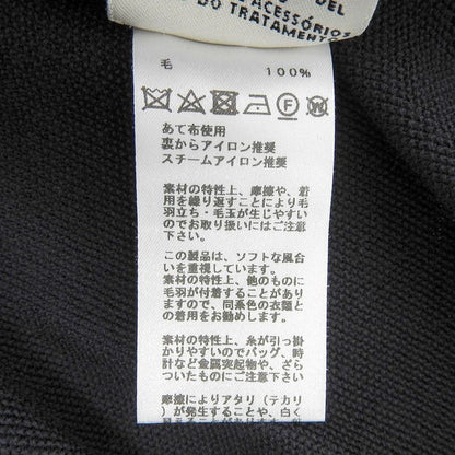 Hermes Wool Stitch French Sleeve Knit Tops Women's Navy 36