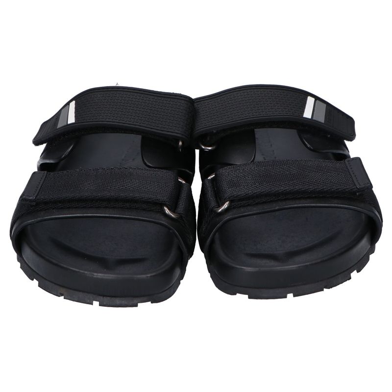 Prada []2x3002 Velcro Leather Slide Sandals 6 1 2