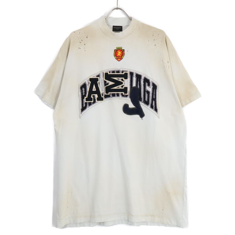 Balenciaga [made In 22 Years] 739028 Distressed Short Sleeve T-shirt L