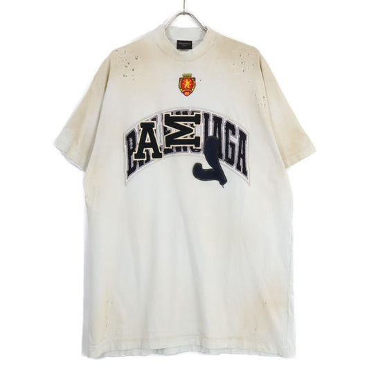 Balenciaga [made In 22 Years] 739028 Distressed Short Sleeve T-shirt L