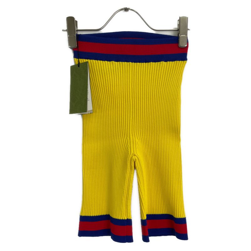 Gucci 739825 Yellow Stretch Viscose Short With Web Knit Short Pants XS