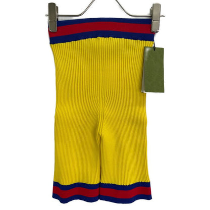 Gucci 739825 Yellow Stretch Viscose Short With Web Knit Short Pants XS