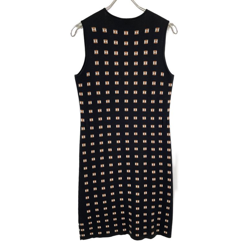 Hermes Black Silk Medall No Sleeve One Piece 36