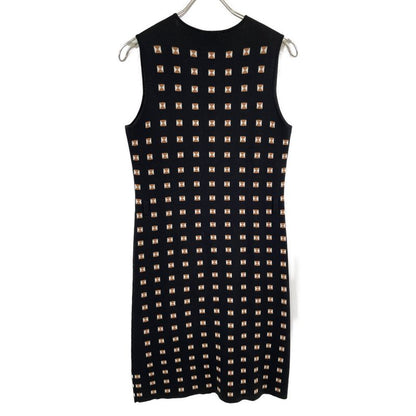 Hermes Black Silk Medall No Sleeve One Piece 36