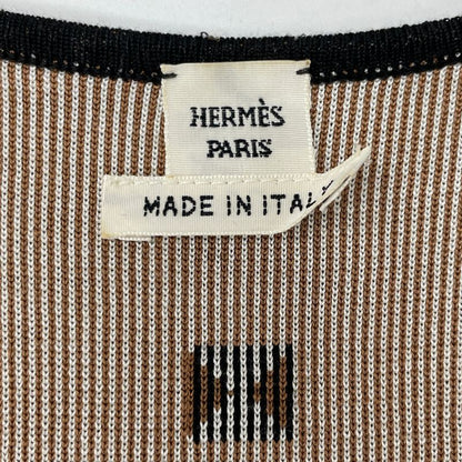 Hermes Black Silk Medall No Sleeve One Piece 36